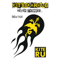 Стикер Kite 2 Black/Yellow 96*144 мм