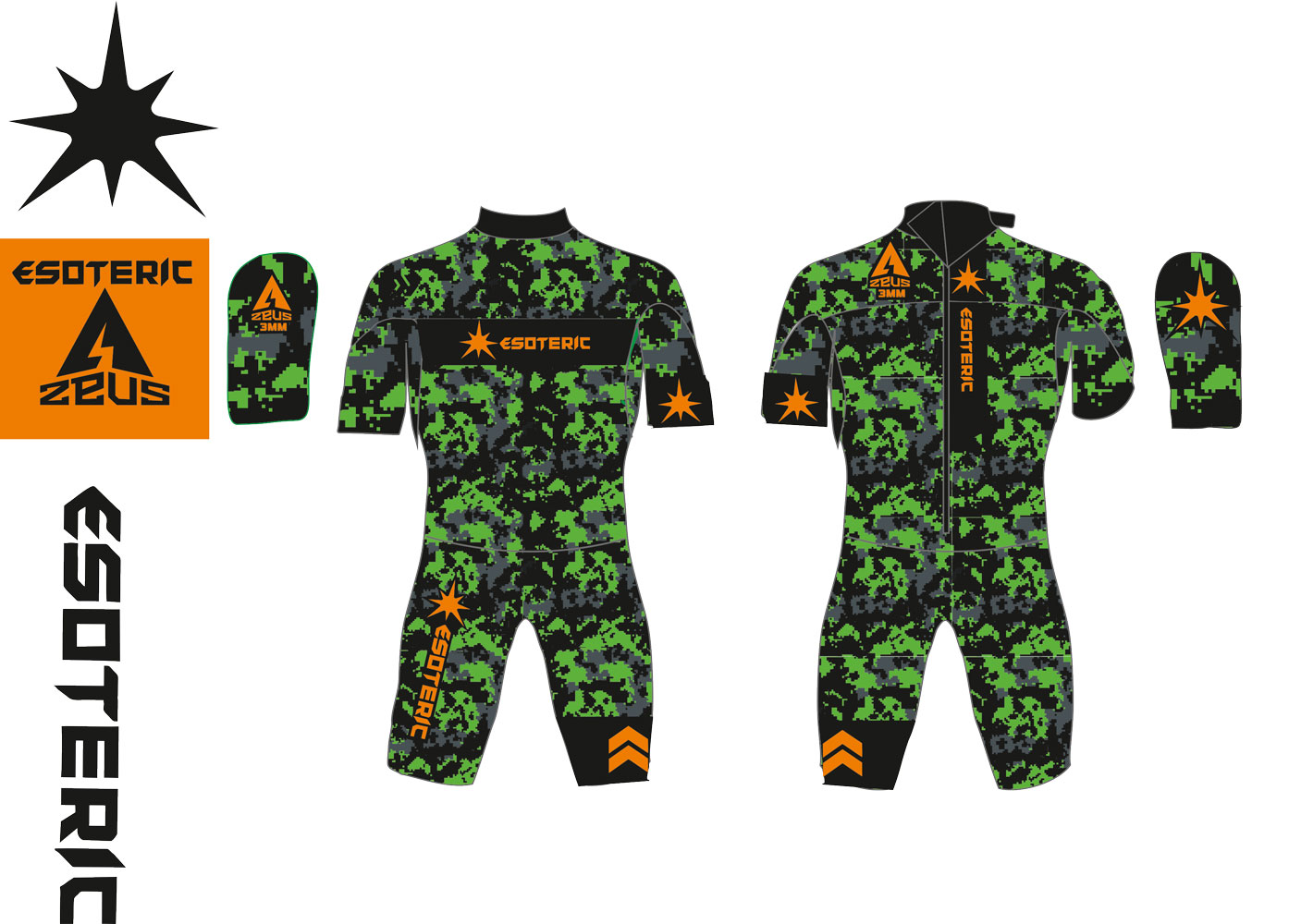 Гидрокостюм Esoteric Zeus 3mm Shorty Camo