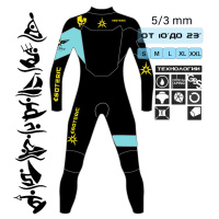 Гидрокостюм Esoteric Warrior 5/3  Black/Mint