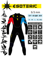 Гидрокостюм Esoteric Warrior II Thermo 5/3  Blue/Red