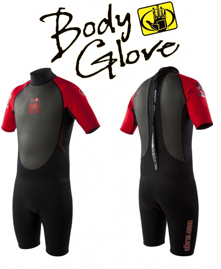 Короткий мужской гидрокостюм 2015 Pro3 2/1 Springsuit Shorty Red от компании Body Glove