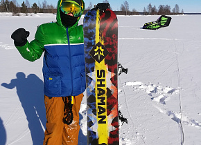 Кайт сноуборд SHAMAN и трапеция RideEngine